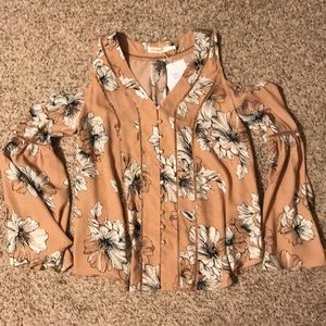 Cold shoulder blouse